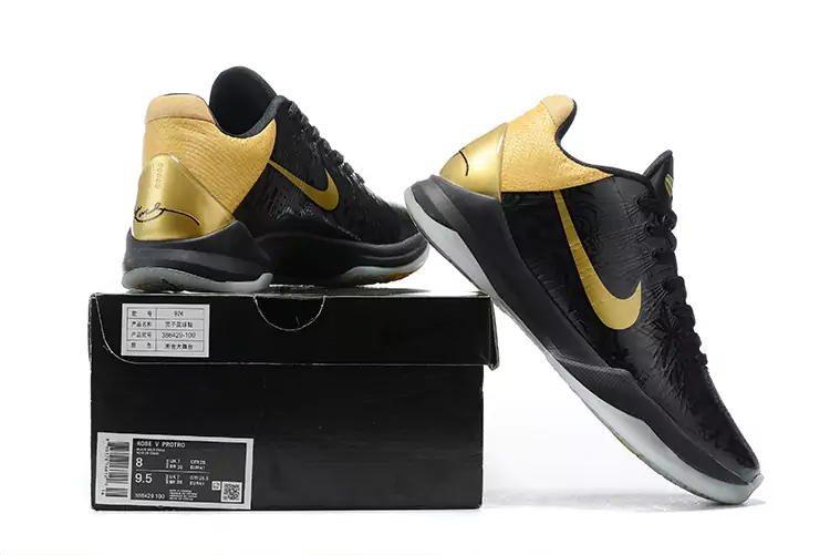 nike kobe 5 chaussures buy online black gold stage